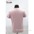 Camisa de cuello redondo de jersey flameado liso con bolsillo